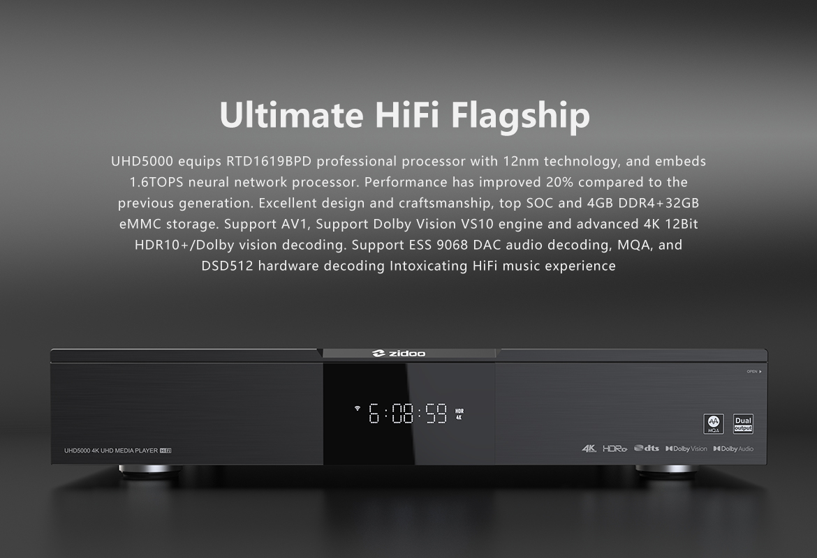 Zidoo UHD3000 4K UHD Media Player Review