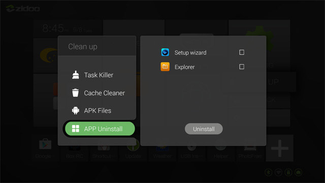 ZIDOO X9S APPS Clean up