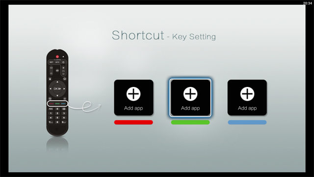 ZIDOO X9S APPS shortcut key