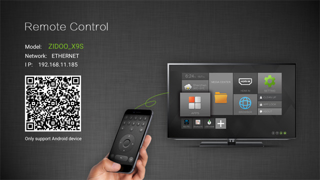ZIDOO X9S APPS ZIDOO RC