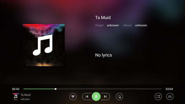ZIDOO X9S APPS Music