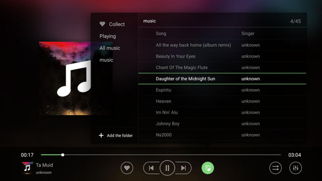 ZIDOO X9S APPS Music