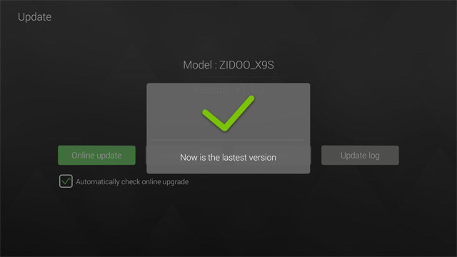 ZIDOO X9S APPS OTA