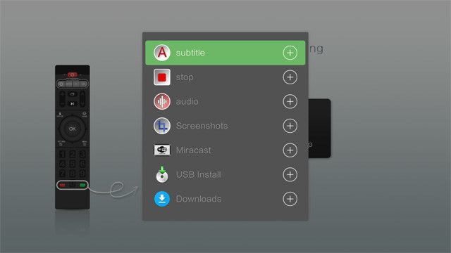 ZIDOO X9S APPS shortcut key