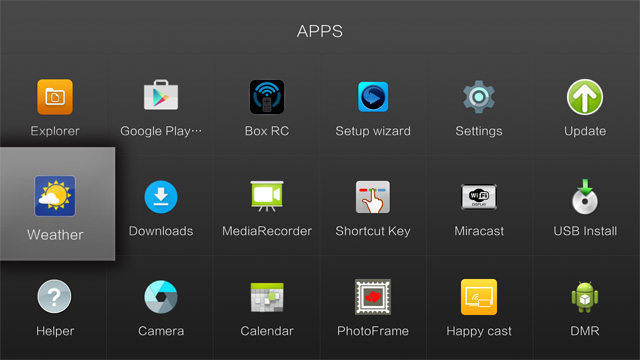 ZIDOO X9S APPS Launcher