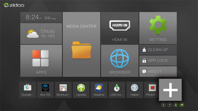 ZIDOO X9S APPS Launcher