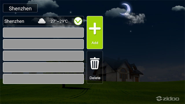 ZIDOO X9S APPS ZIDOO weather